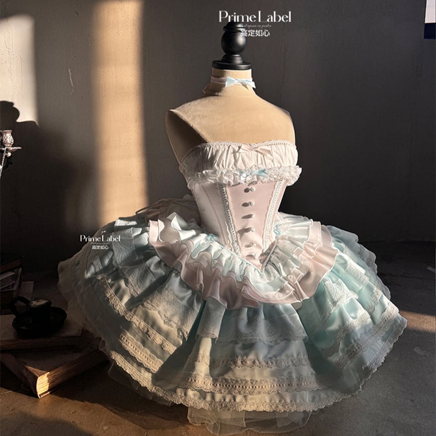 SEASONZ ロリィタドレス 甘ロリ パーティドレス ふわふわ フリル プリンセスドレス イベント衣装