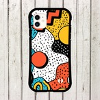 受注生産 iPhoneケース 原色メンフィスのコミック抽象｜ポップアート PABS019D