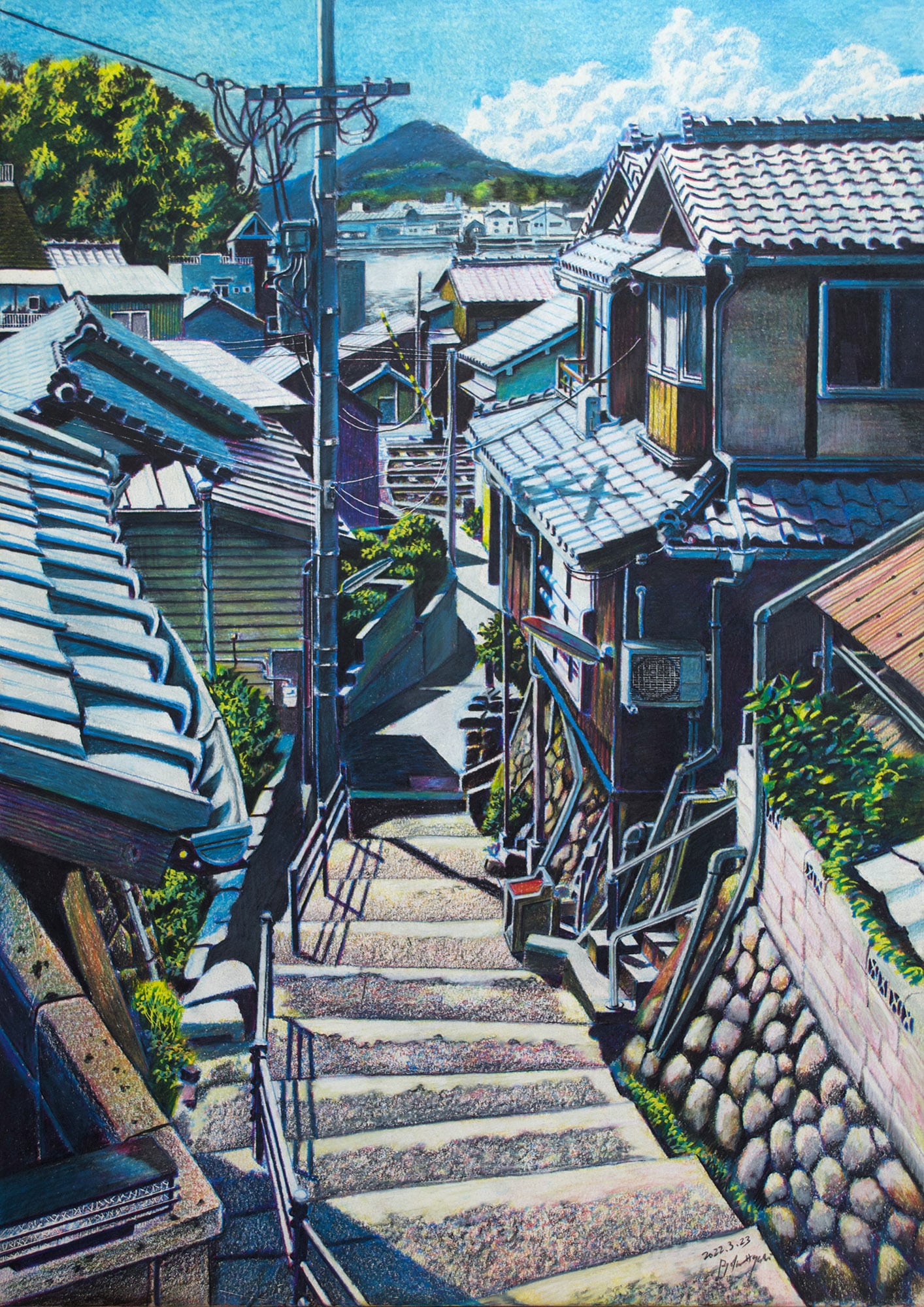 広島憧憬 盛夏の尾道階段路地 | Tokyo Sketch