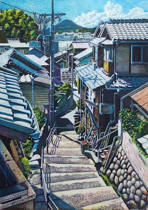 広島憧憬　盛夏の尾道階段路地