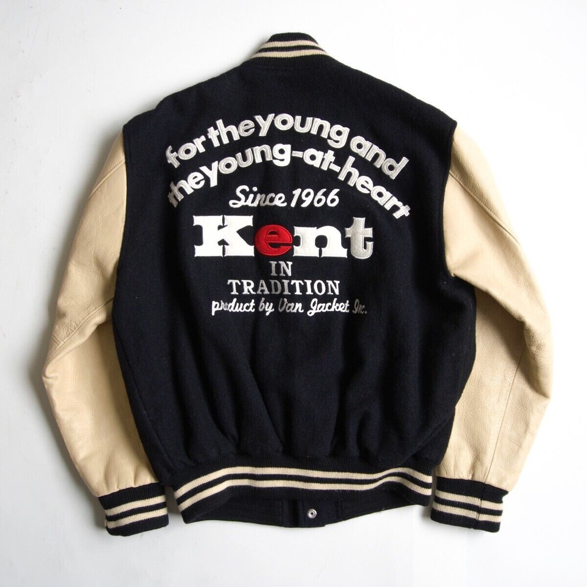 美品】Kent IN TRADITION×VAN JAC【レザー スリーブスタジャン】L