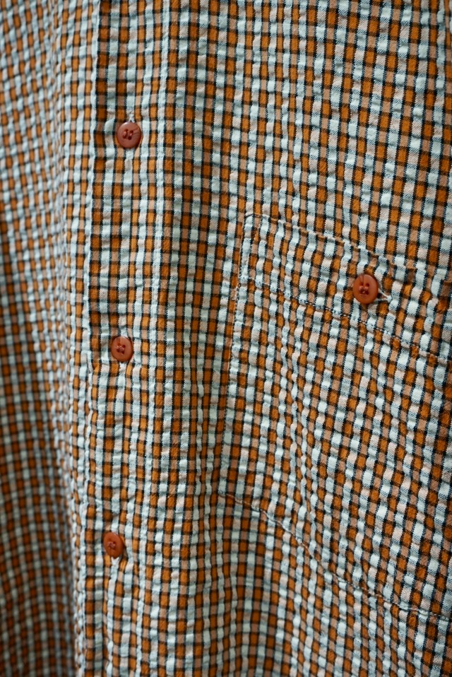 cotton plaid s/s shirt