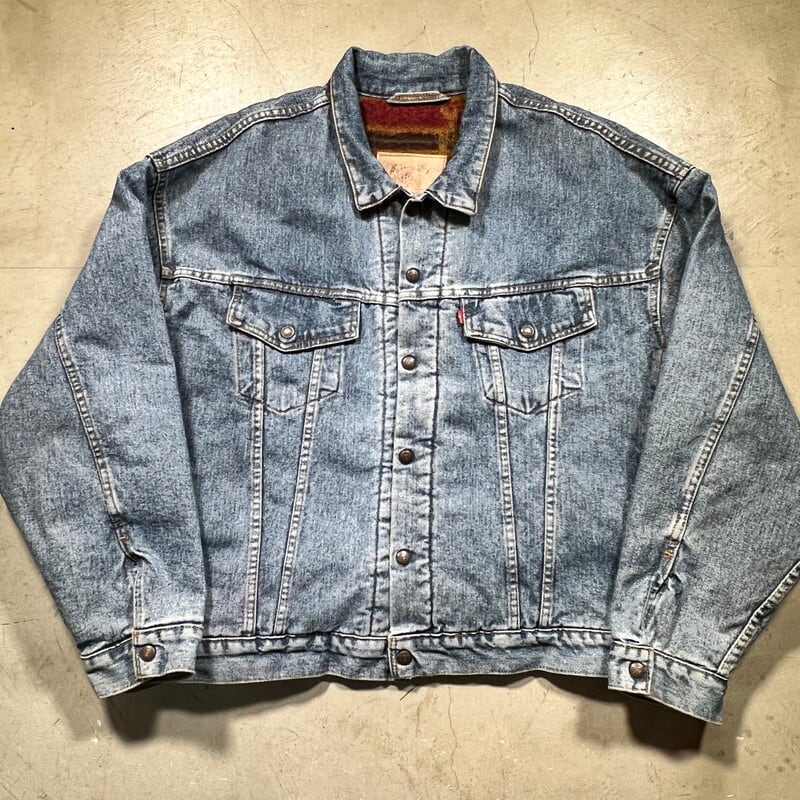 90's Levi's 70617-4891 リーバイス ブランケットライナーデニムジャケット ビッグサイズ! ネイティブパターン ラスタ  X-LARGE USA製 希少 ヴィンテージ BA-1746 RM2165H | agito vintage powered by BASE