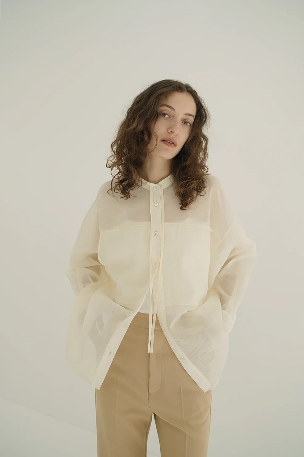 RＩN.【新品未使用】CLANE SHEER DOLMAN SHIRTS CLANE(クラネ) SHEER DOLMAN SHIRTS IVORY | サウスオレンジ｜メンズ