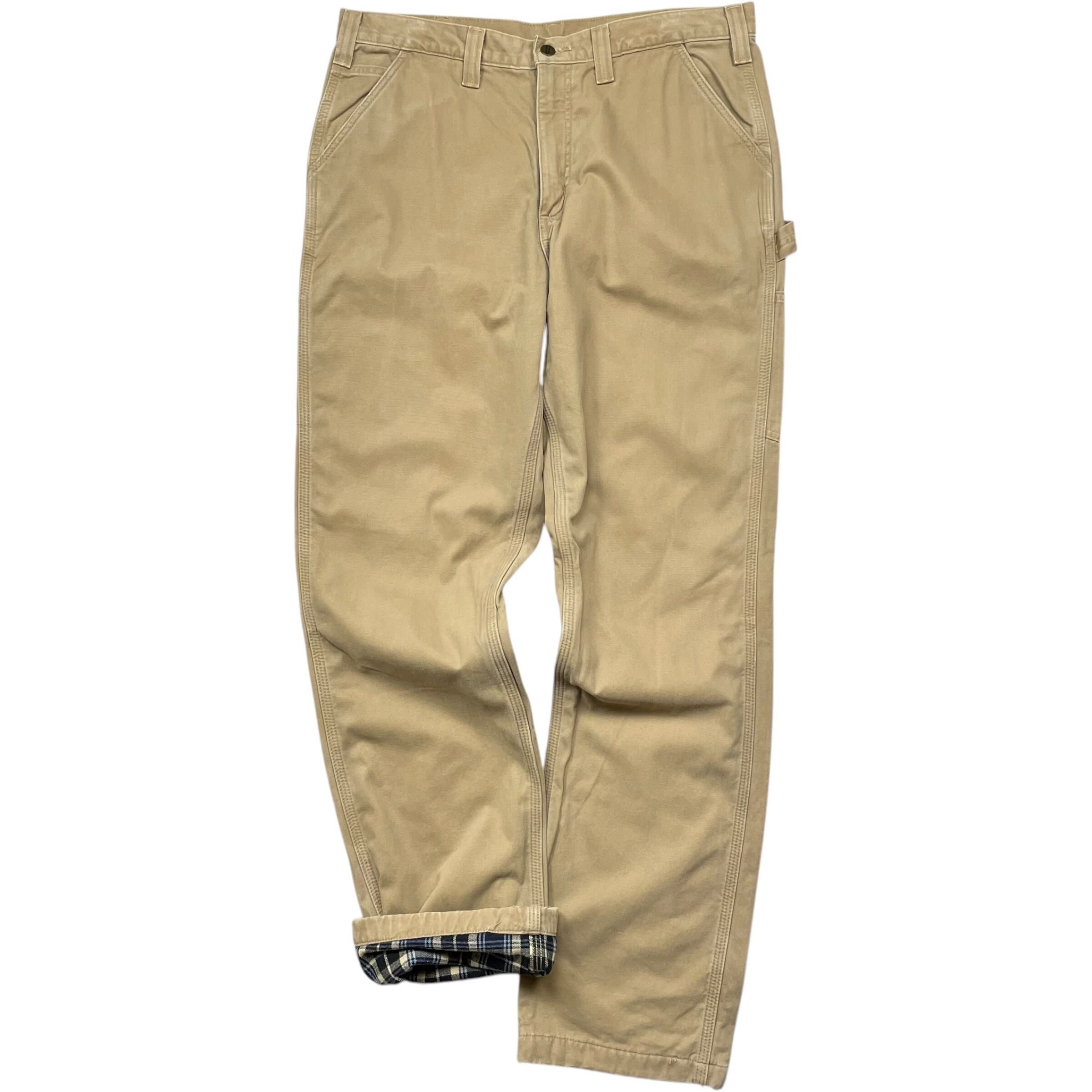 《実寸W36 L34》Carhartt カーハート ワークパンツ ペインターパンツ 裏ネル ベージュ no.5299