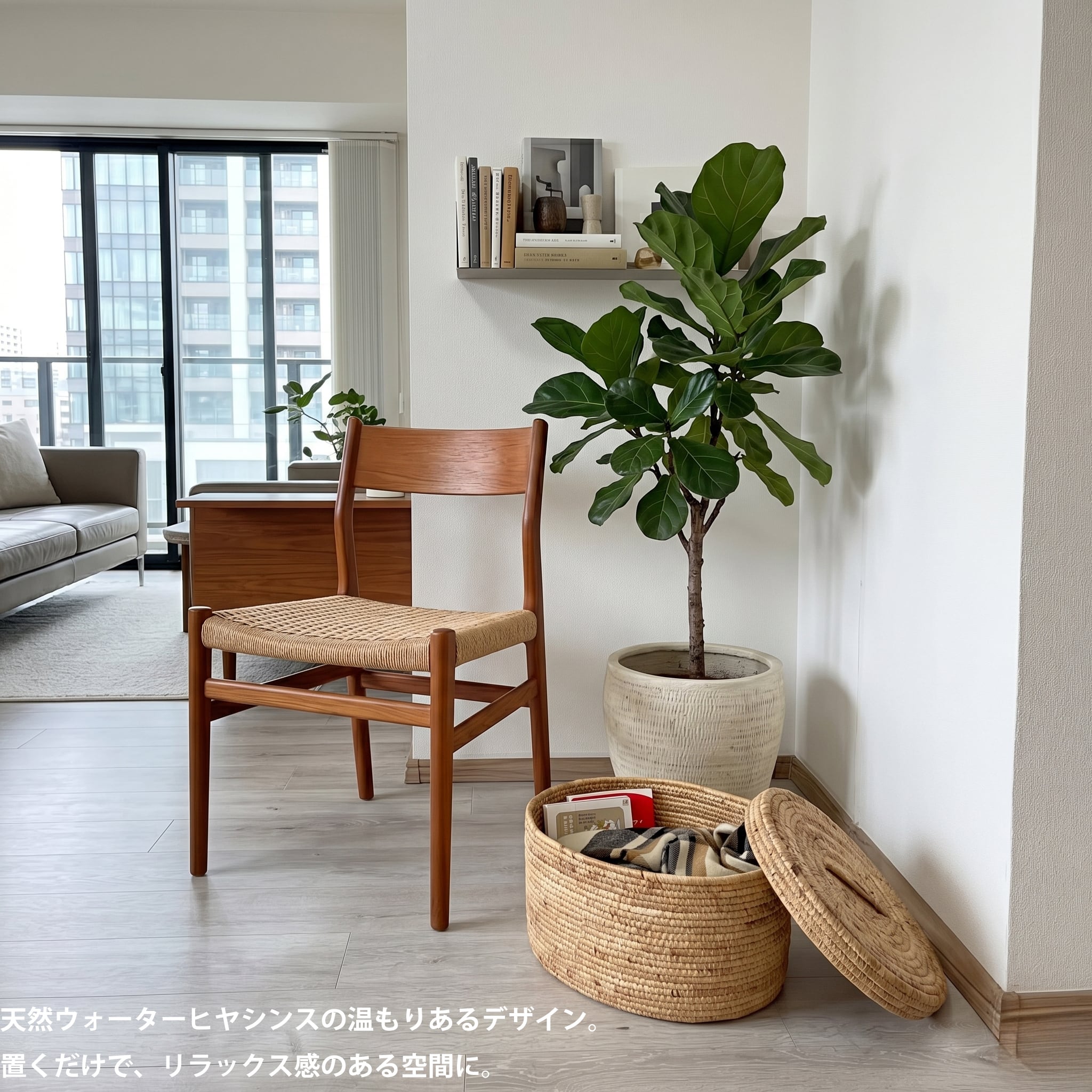 ★天然素材の温もり★ ウォーターヒヤシンス バスケットチェア ラウンジチェア ☆天然素材の温もり☆ ウォーターヒヤシンス バスケットチェア