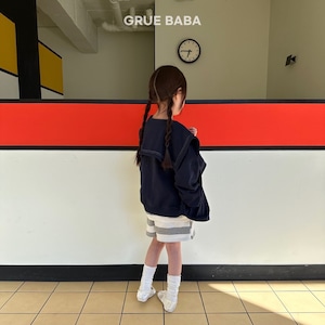 セーラーカラージップスウェット(ネイビー)90〜130cm
