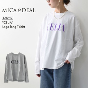 MICA&DEAL [マイカアンドディール] "CELIA"ロゴロングT-shirt [012540930] セリアロゴロングTシャツ・ゆったりシルエット・カットソー・長袖・長T・キレイめ・LADY'S [2025AW]