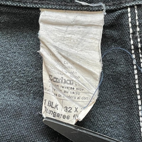 00s ブラック ダブルニー Carhartt B01 BLK 32×34 詳細写真11
