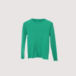 カラーリブニット(グリーン)