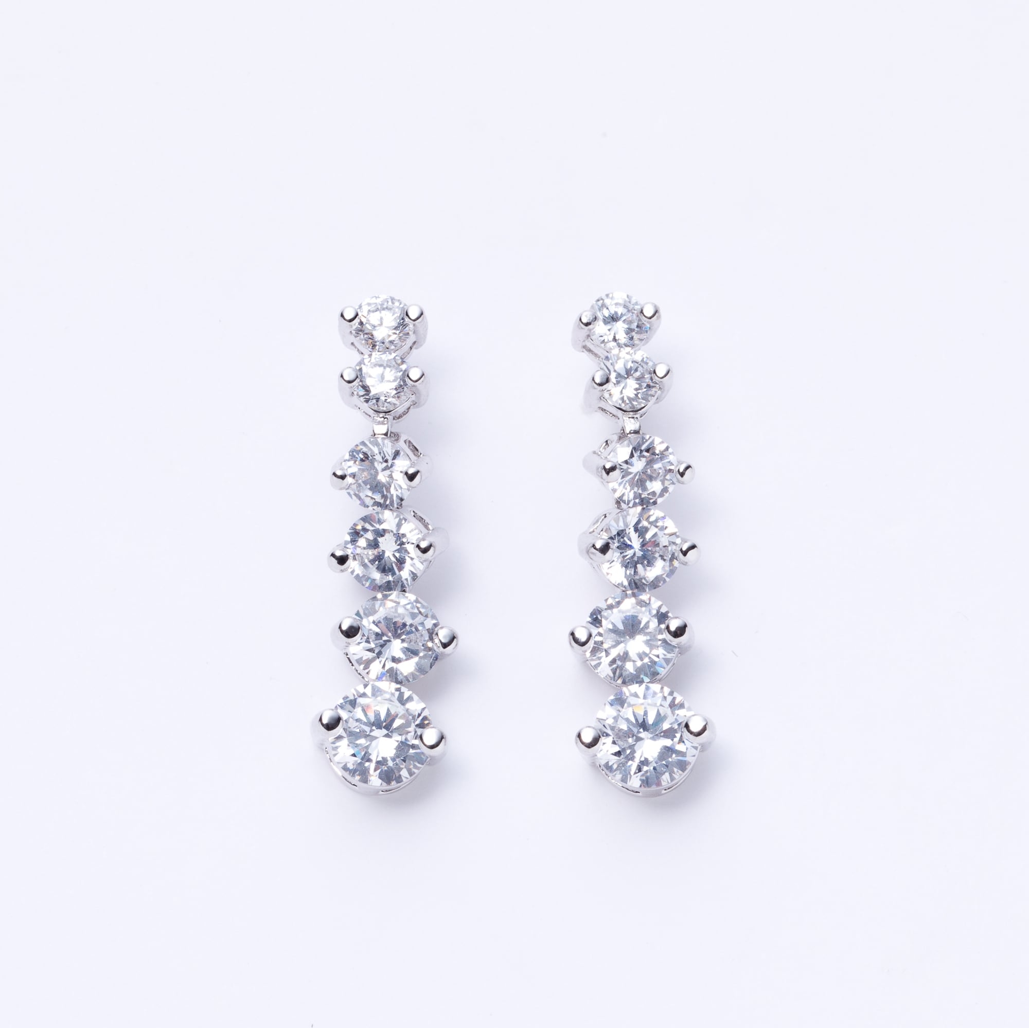 S-4 キュービックジルコニア ネックレスピアス/イヤリングセット