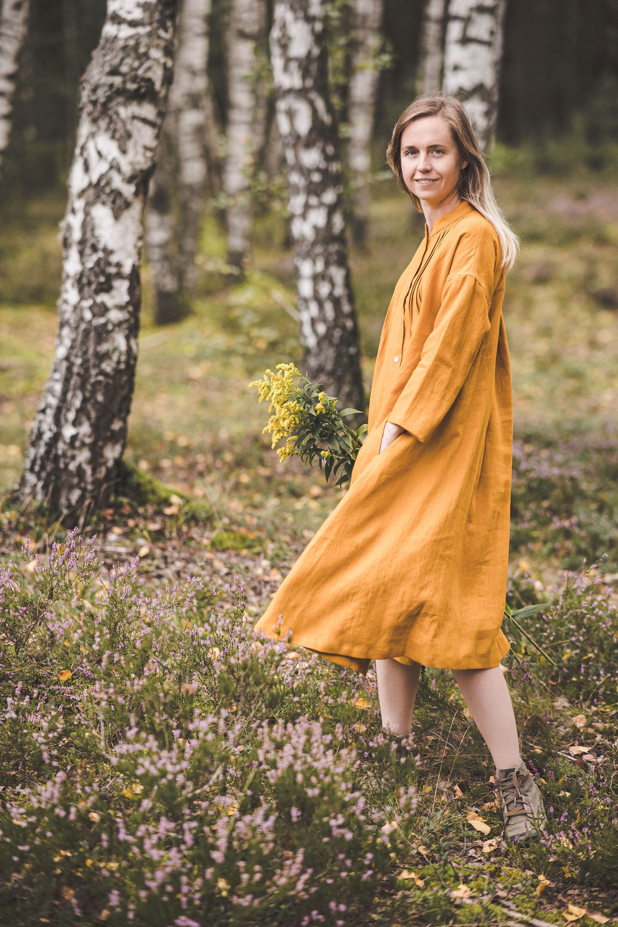 2way ワンピース Sutema 黄昏 マスタード Jurga ユルガ From Lithuania With Love