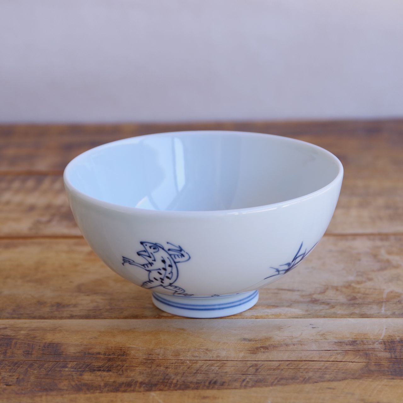 新品】波佐見焼 洸琳窯 高山寺 茶付 大 鳥獣戯画 飯碗 ご飯茶碗 ボウル