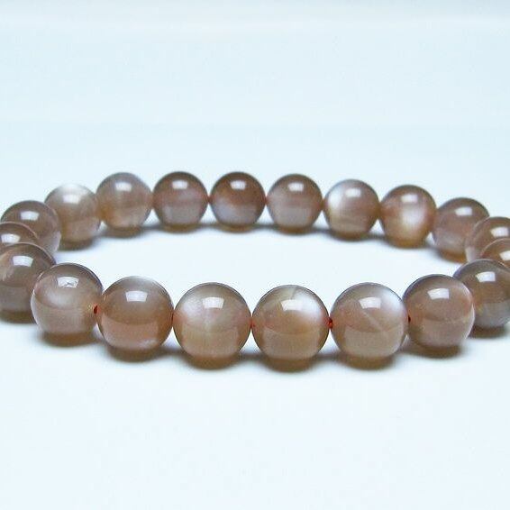 オレンジムーンストーン ブレスレット 10mm 一点物 メール便可 [M便 1/10] 111-48600