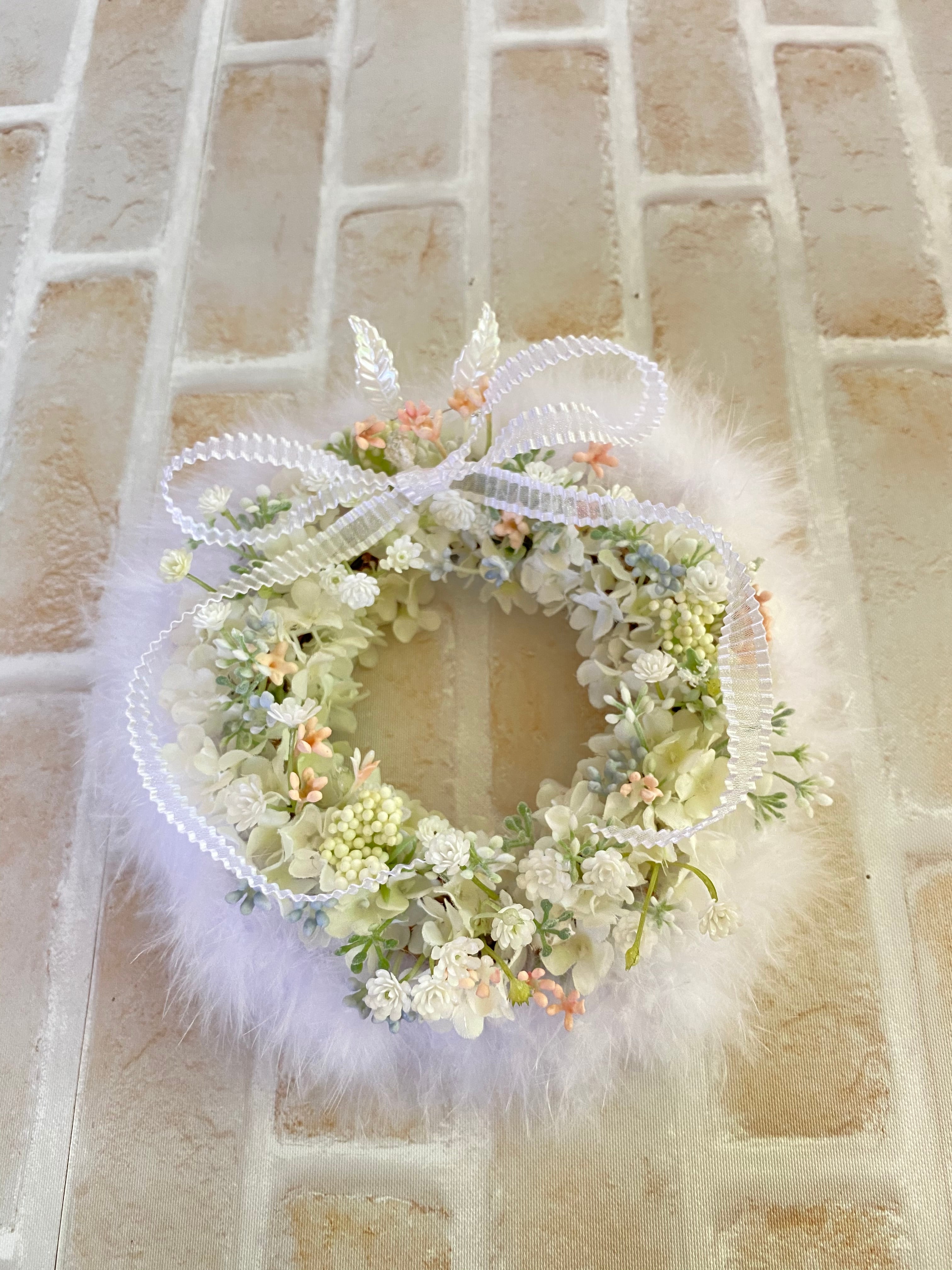 天使の壁掛け フラワーアレンジメント