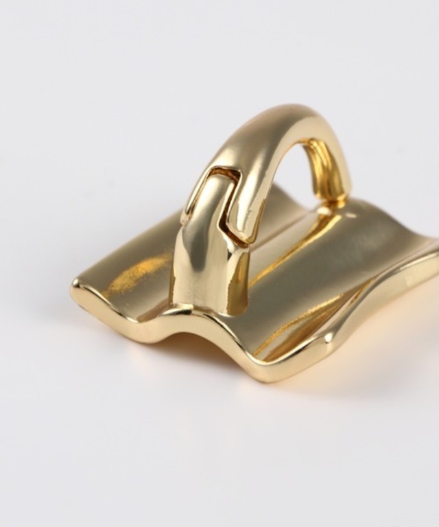 Wave square Earring (silver/gold)