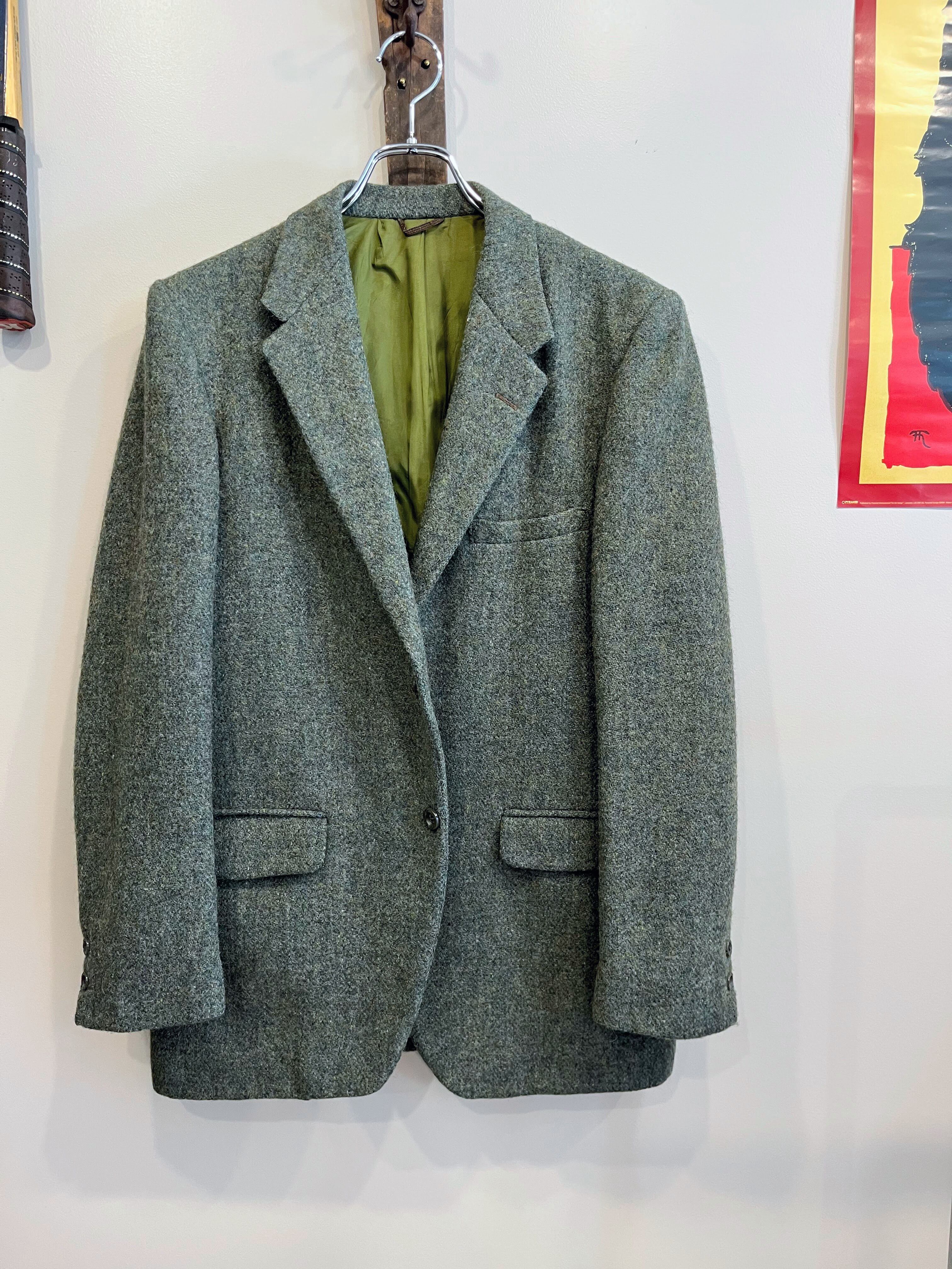 貴重 英国製 60s Harris Tweed Dunn&Co ツイード ウール Wネーム