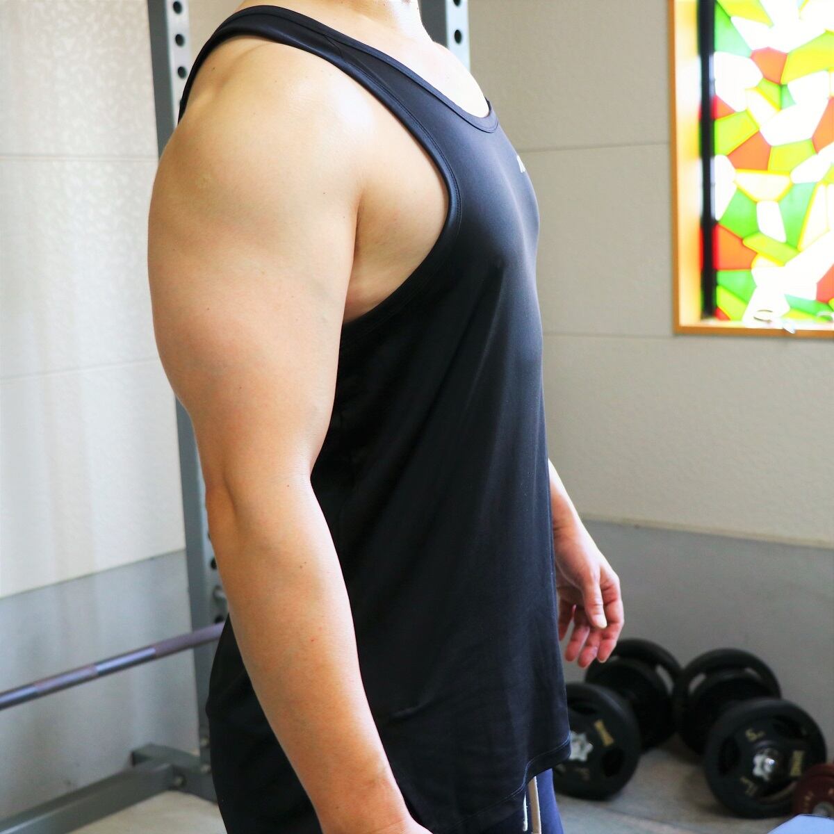 10FIT TE-20 タンクトップ ストレッチ トレーニング 筋トレ 黒 TANKTOP