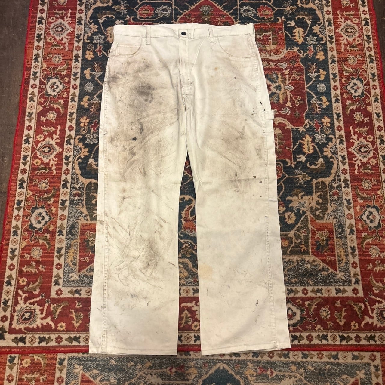 00s Dickies ホワイトペインターパンツ ワークパンツ ペンキ W36 00s Dickies ペインターパンツ ワークパンツ ホワイト ペイント W36