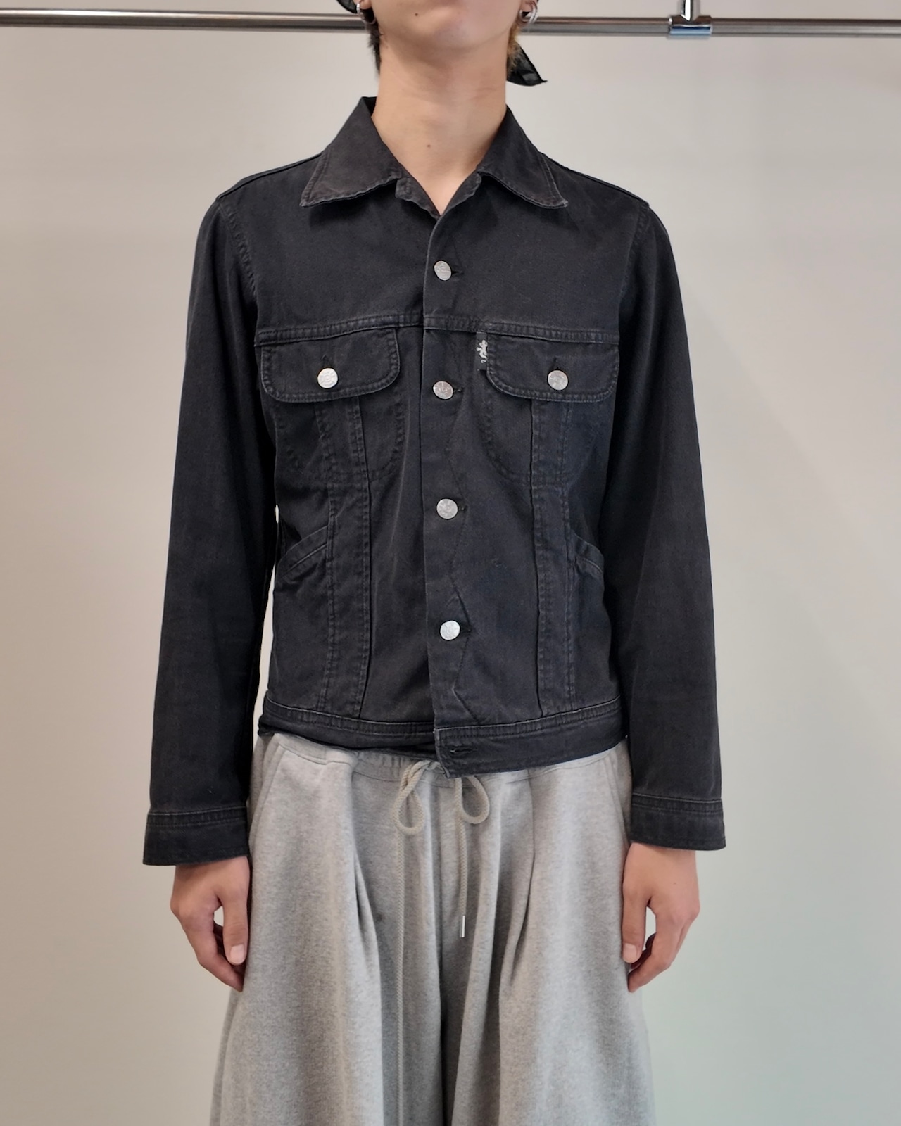 【agnès b.】black denim jacket