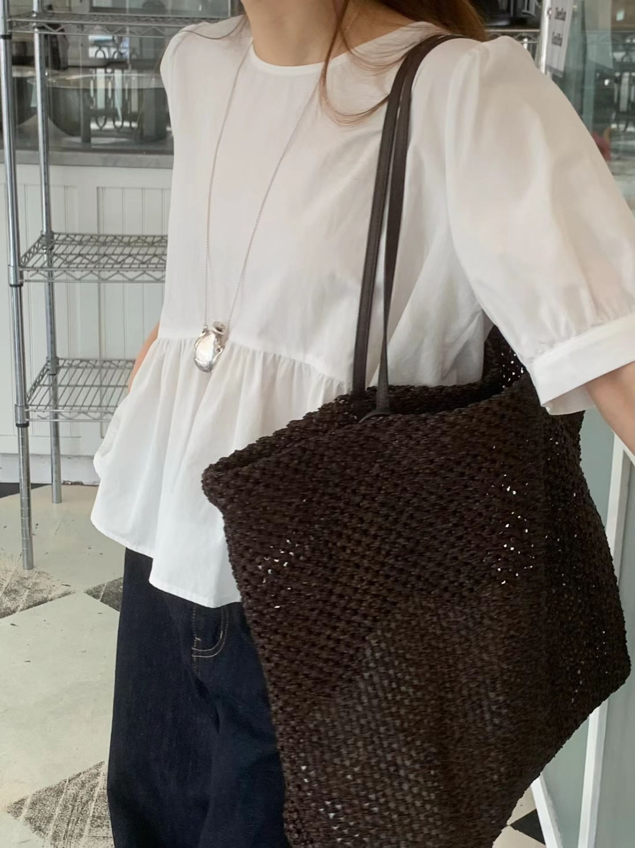 (OUNCE) iden puff  blouse / 2color