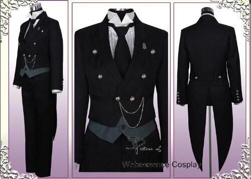 K2652 黒執事 セバスチャン・ミカエリス 燕尾服 風 コスプレ衣装+