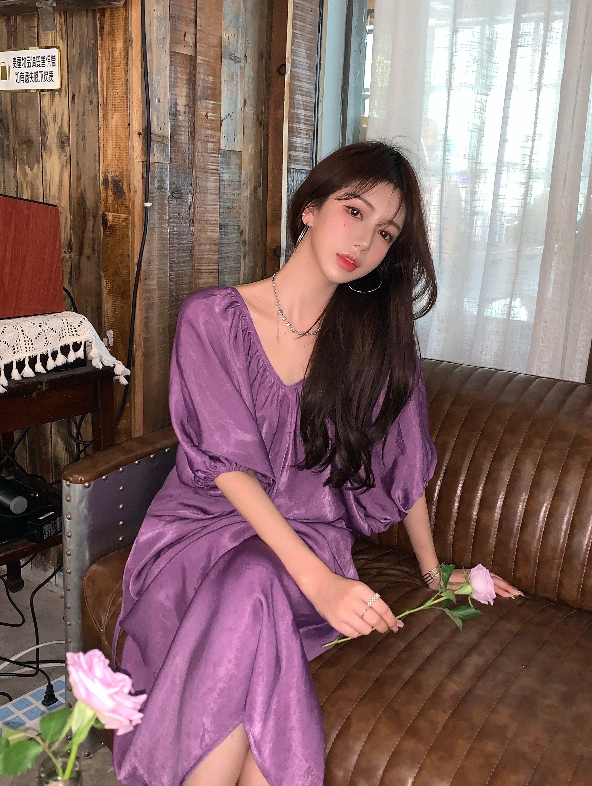 カジュアルルーズドレス レディースサマー薄手スカート ウェスト 夏物 ブラックストロベリース23071720484