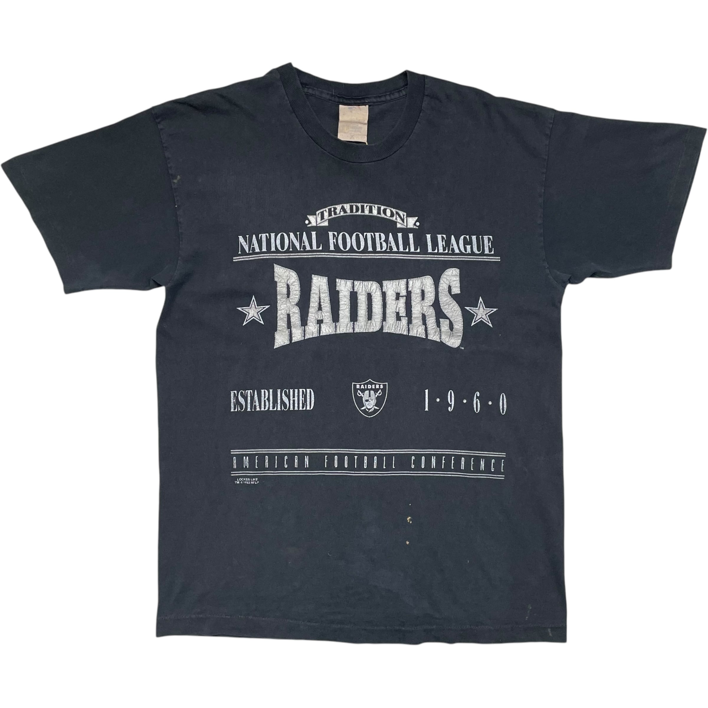 《L》NFL RAIDERS Tシャツ プリント シングルステッチ ブラック 90年代 vintage no.6881