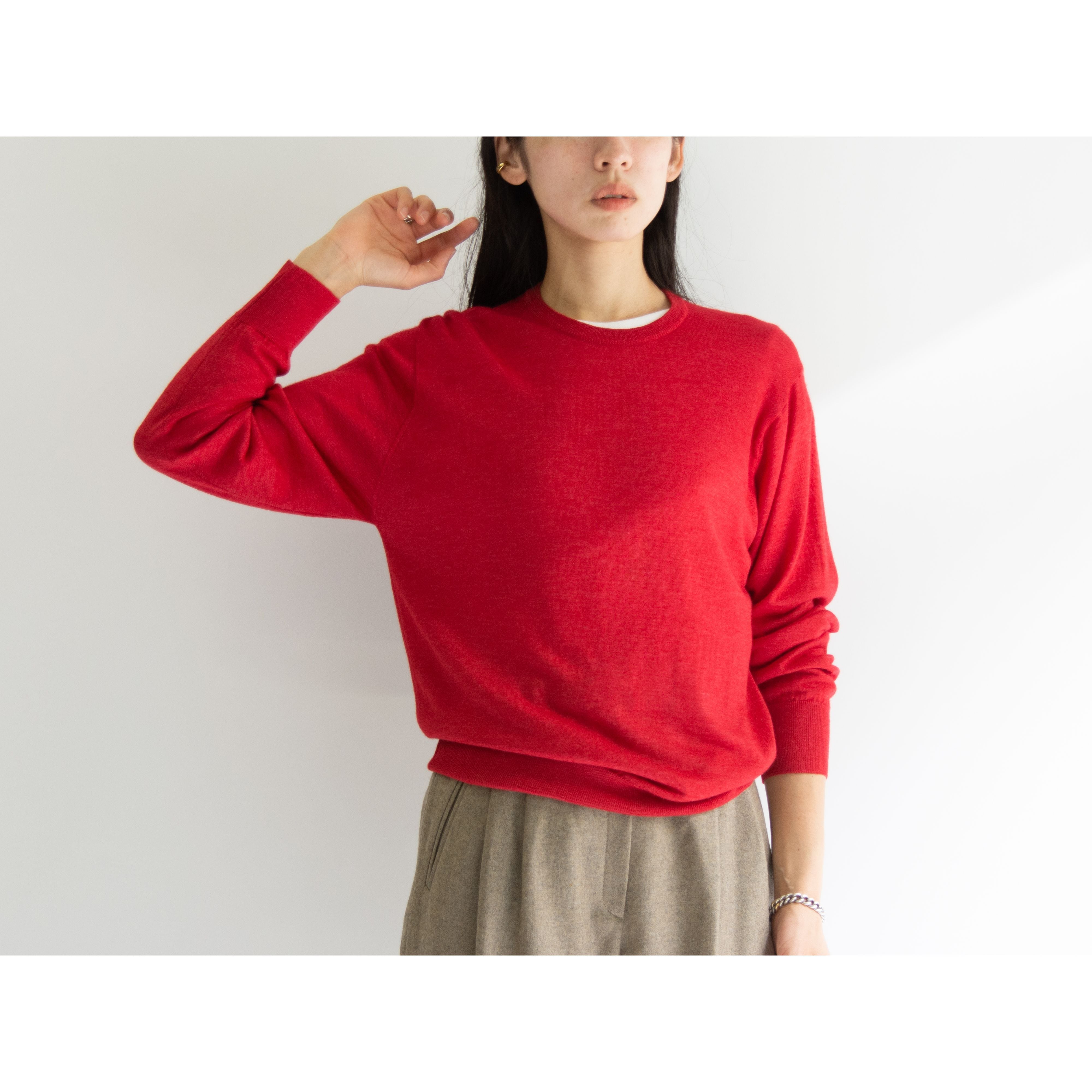 【Archimode】Made in France Cashmere-Silk Crew Neck Sweater（フランス製 カシミヤシルク  クルーネックニット プルオーバーセーター） | MASCOT/E powered by BASE