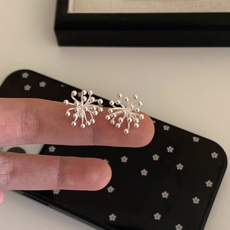 HANAニッチな花火シルバーピアス | paapilioo