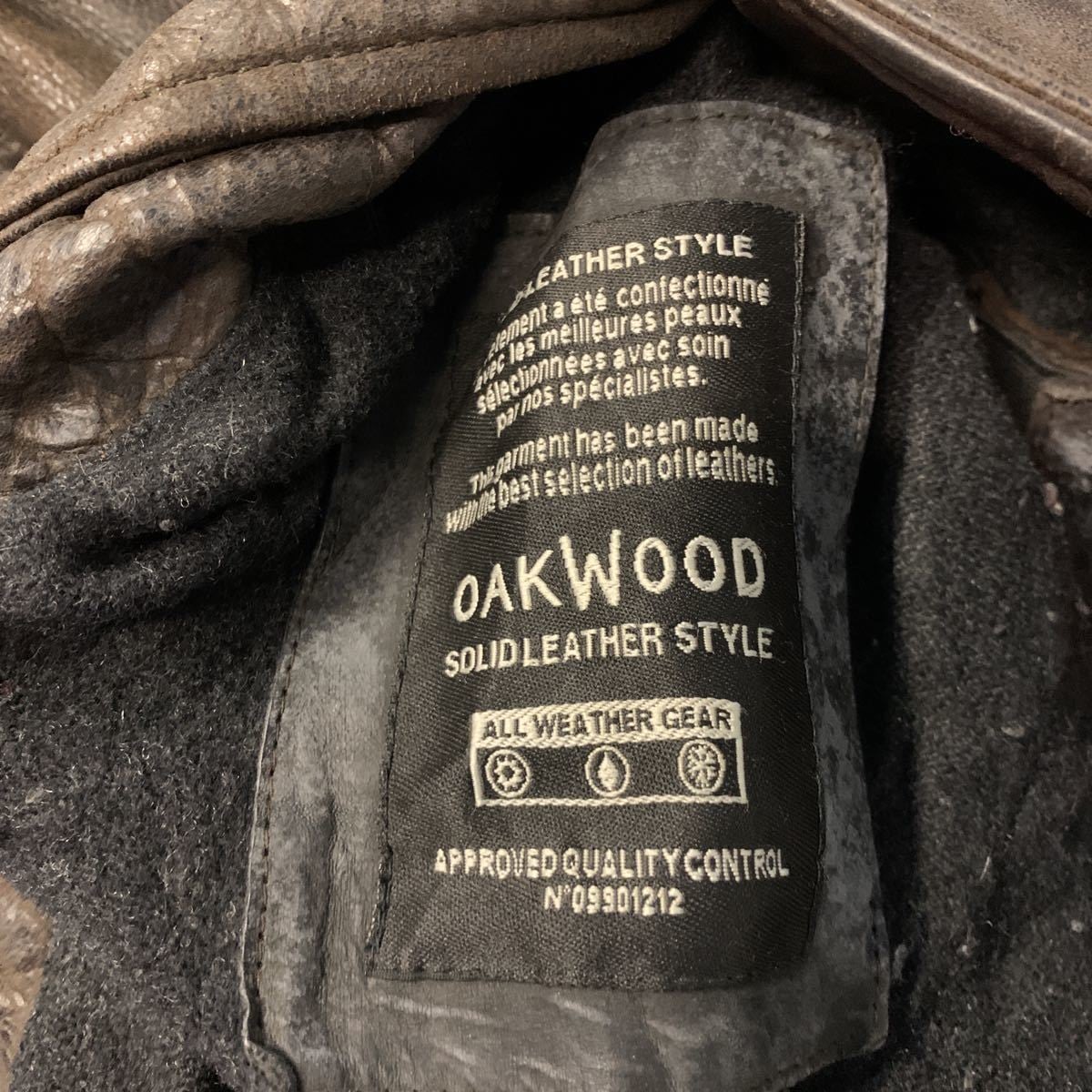 OAKWOOD レザージャケット XLサイズ ビッグサイズ 革ジャン ダークブラウン 古着卸 アメリカ仕入れ a412-5447