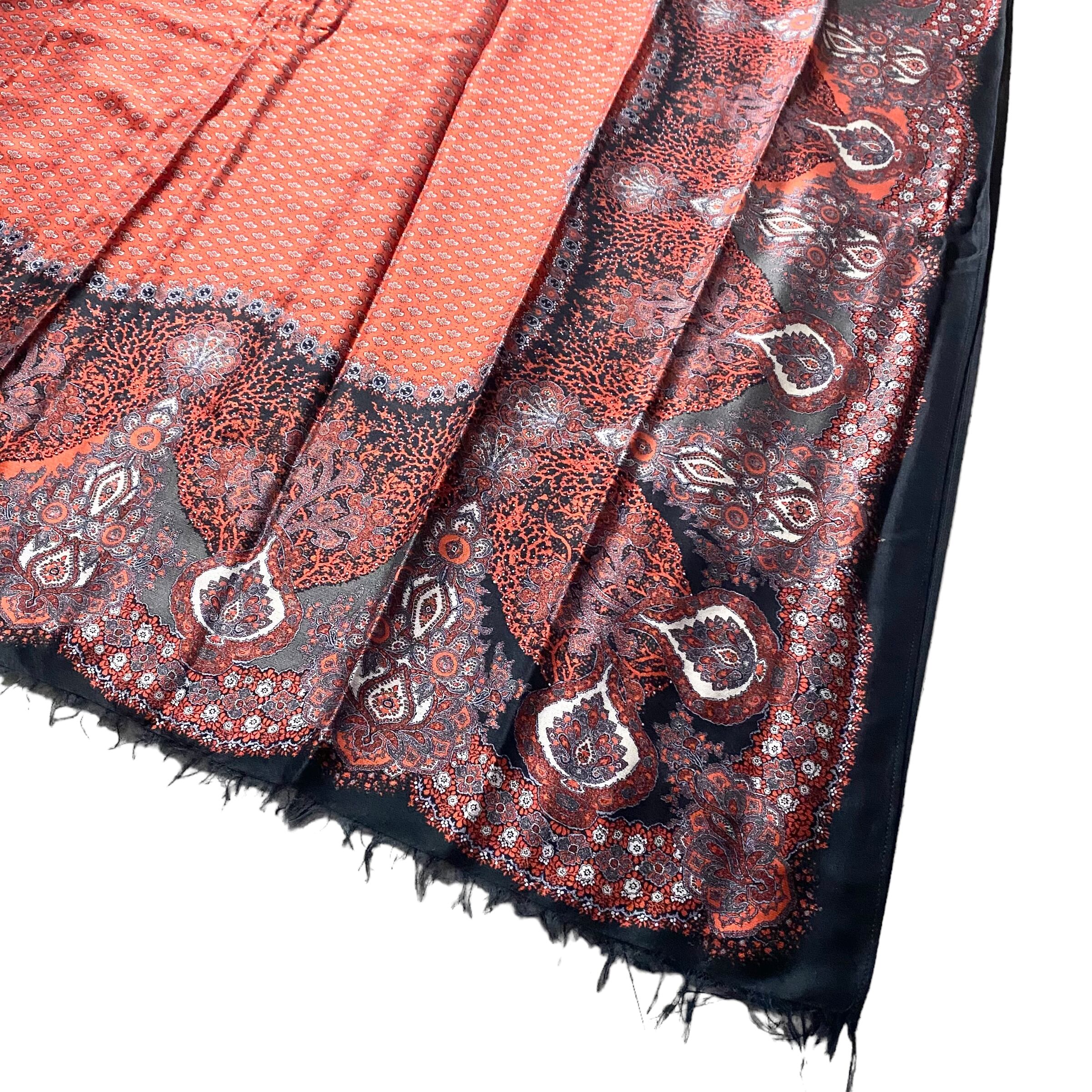 GUCCI 2007ssフリンジ付きストール フリーダジャンニーニ GUCCI by Frida Giannini super large silk scarf | NOIR ONLINE