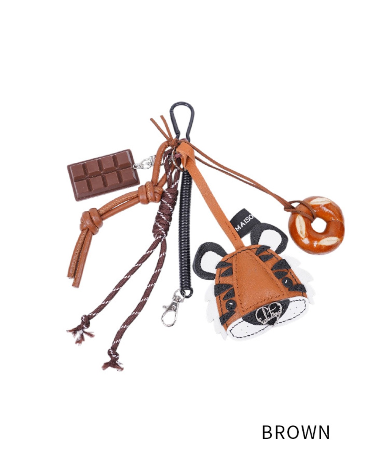 レザーTIGER×スイーツBAGチャーム (BROWN)　CQ-46507H