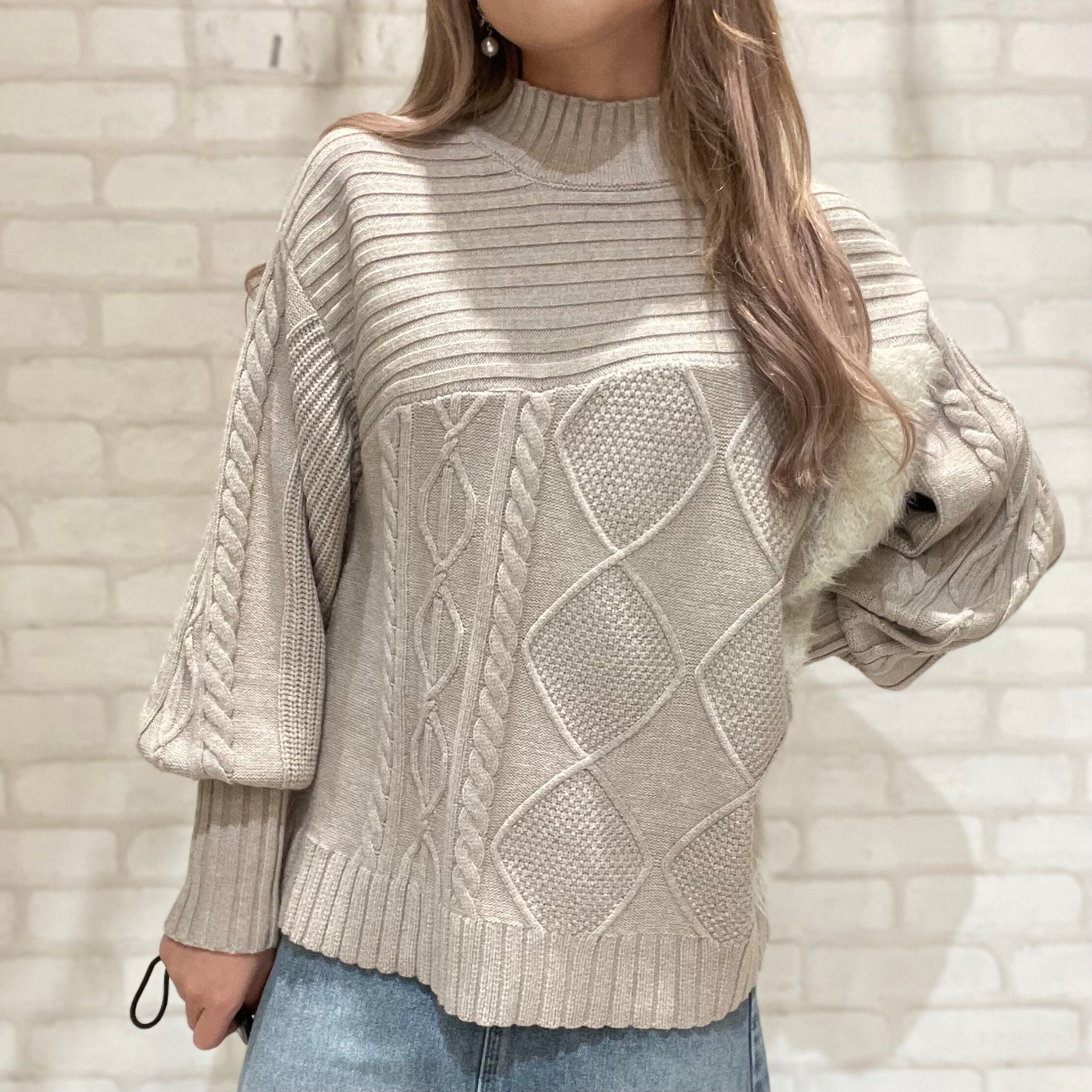 新品　完売品　レルビエ　LHELBIE ポコポコカット2WAYトップス　ブルー