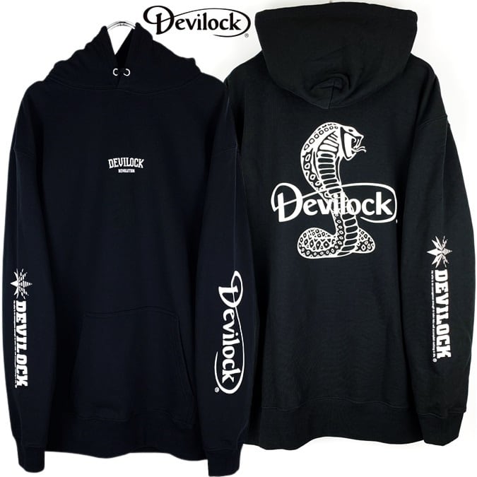 DEVILOCK デビロック「BOTH LOGO COBRA HOODIE」ビッグプルオーバー