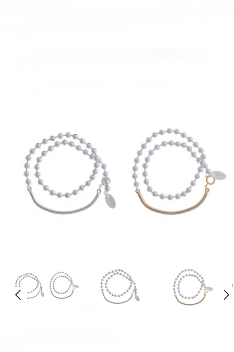 Sea'ds Mara Combination ball chain Bracelet mix / Silver Sea'ds Mara Combination ball chain Bracelet mix / Silver