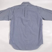 90s Ralph Lauren ラルフローレン BLAKE TWO-PLY COTTON ストライプ BD ボタンダウン 長袖シャツ L/ブルー×ホワイト系 メンズ ビンテージ