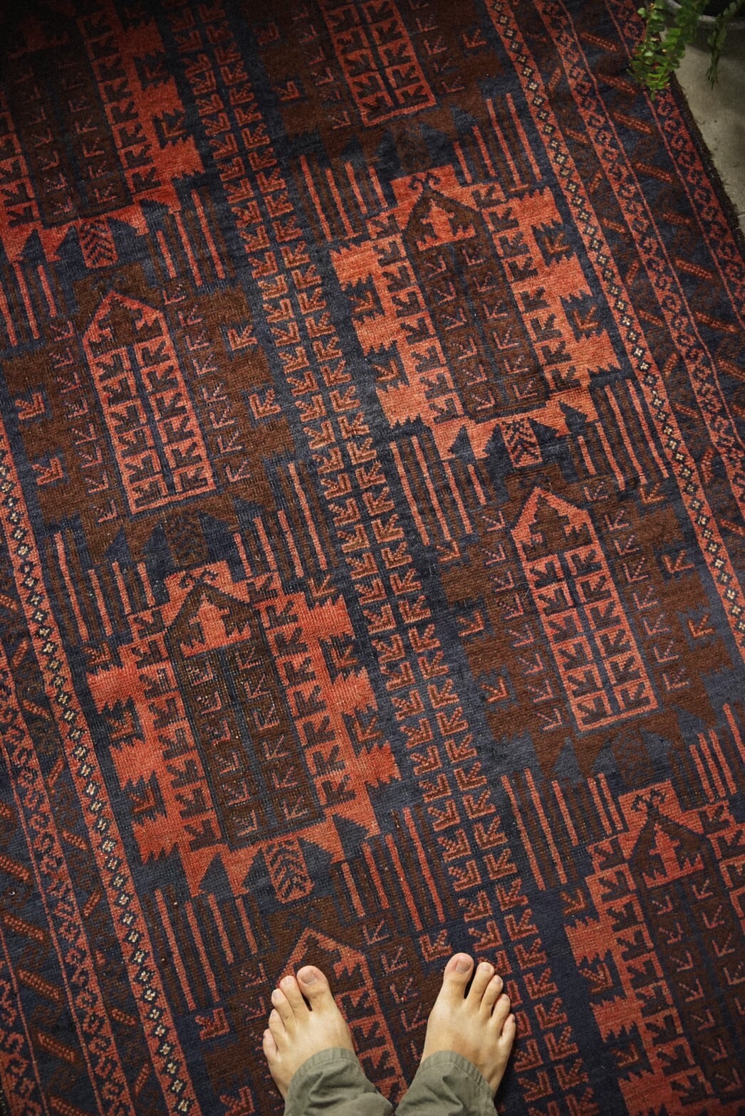 876 -Vintage Qalamdani Baluch rug