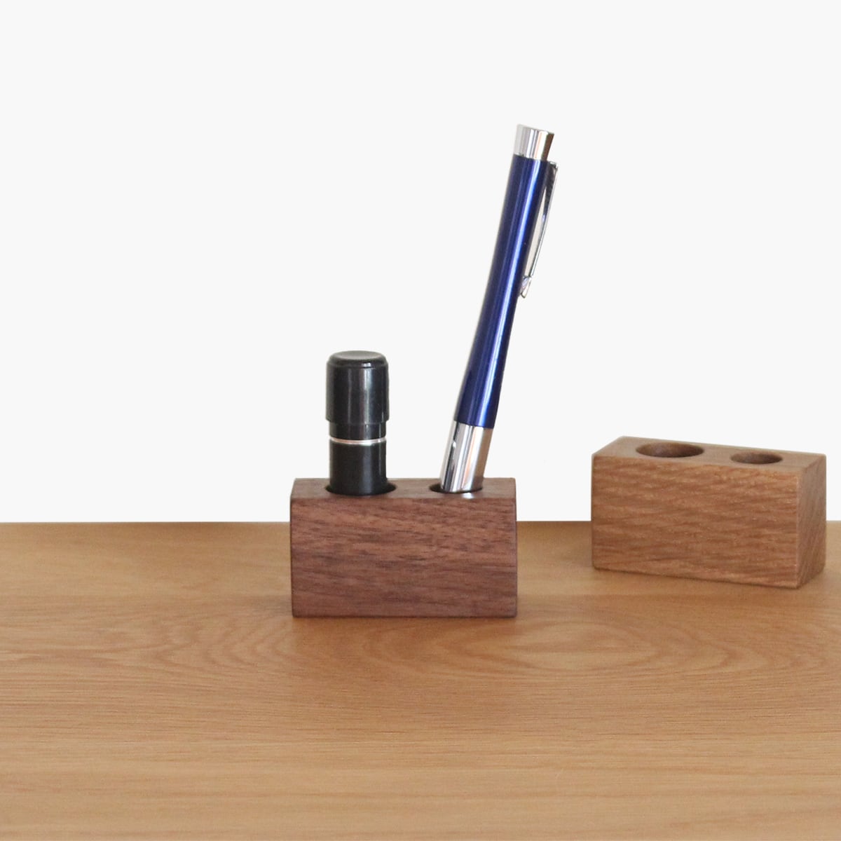印鑑 ペン スタンド ウォールナット シャチハタ 印鑑ホルダー ハンコ
