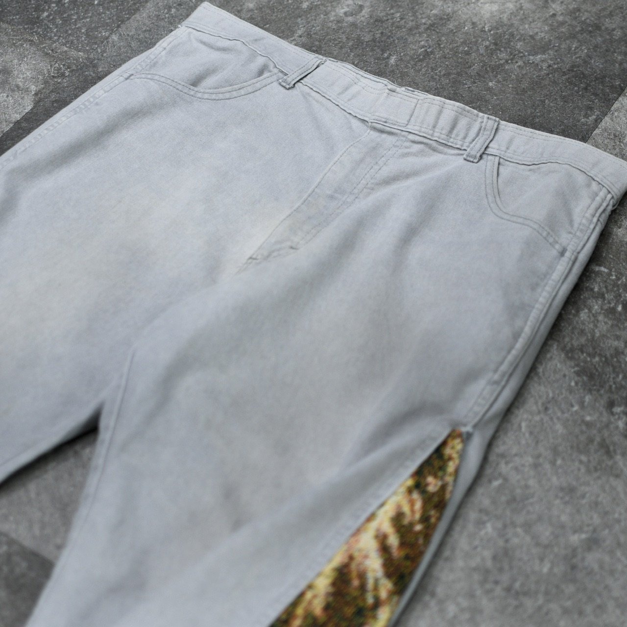 custom side rug denim pants