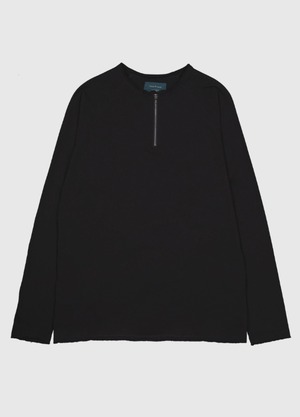 [UNDERMYCAR] FADED CORE ZIP LONG SLEEVE - BLACK 正規品 韓国ブランド 韓国通販 韓国代行 韓国ファッション アンダーマイカー 日本 店舗