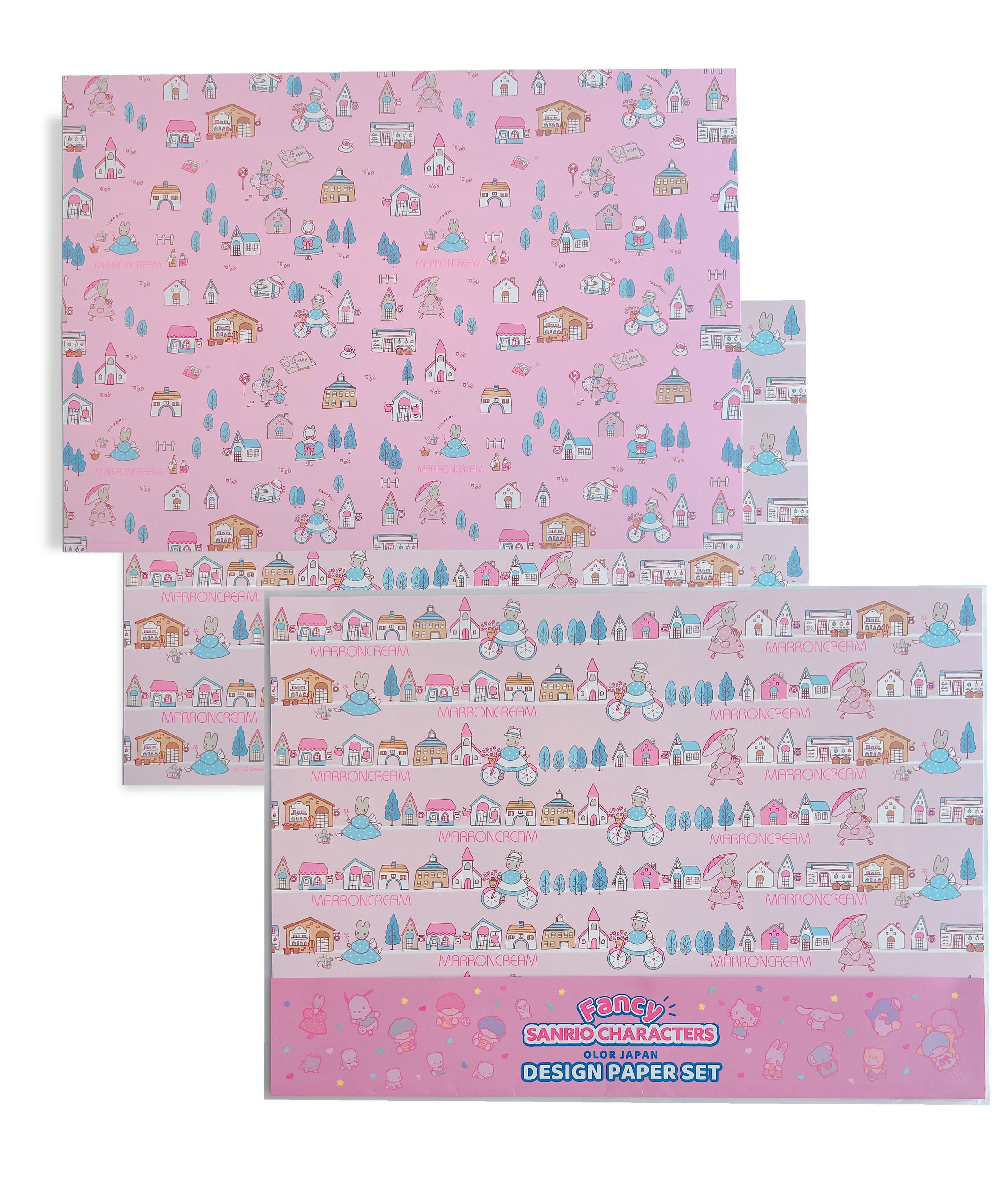 Sanrio Characters】POP PINK PRINT! Design paper set /FRESH PUNCH