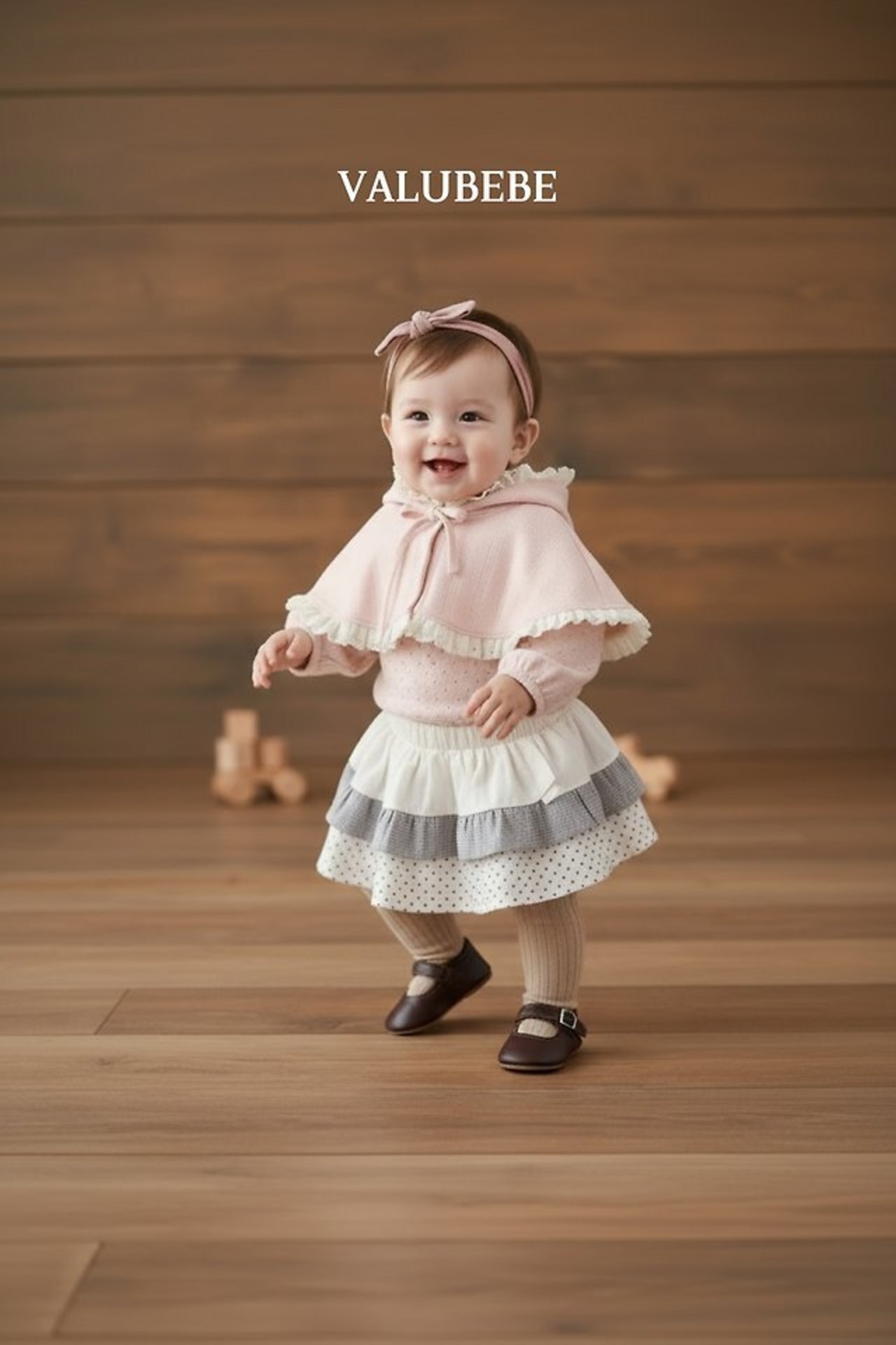 韓国子供服 / 26Autumn / 〖取寄〗valubebe / フリル ティアード スカパン / ベビー服 / キッズ服 *6M~S*