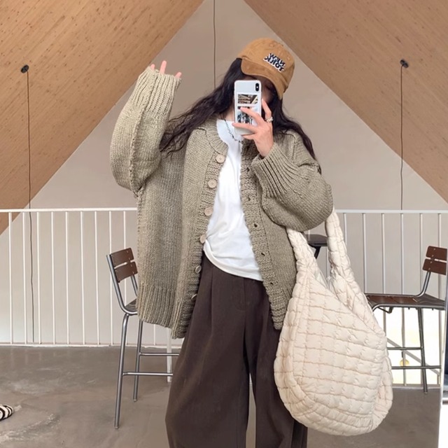 ローゲージニットカーディガン