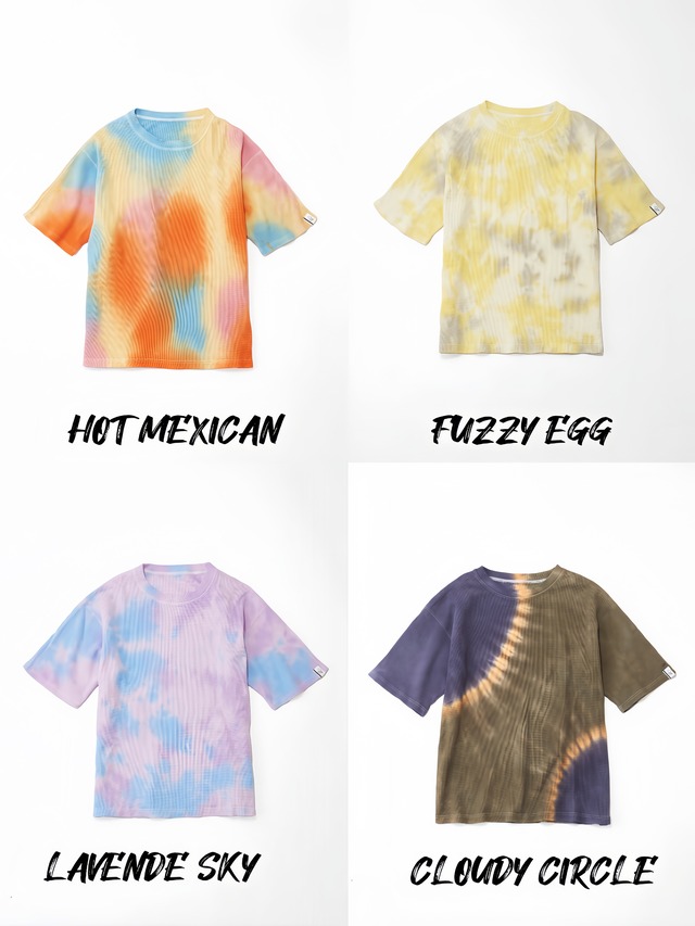 Random dyed waffle tee