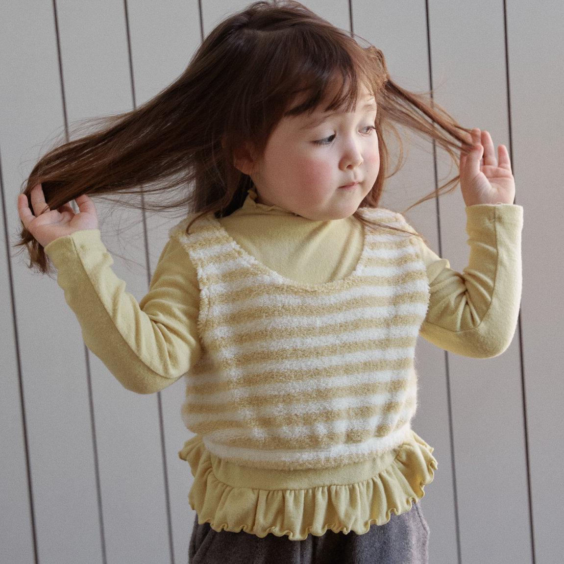 «予約»«ジュニアサイズあり»«Banana J» ボーダーベスト 2colors