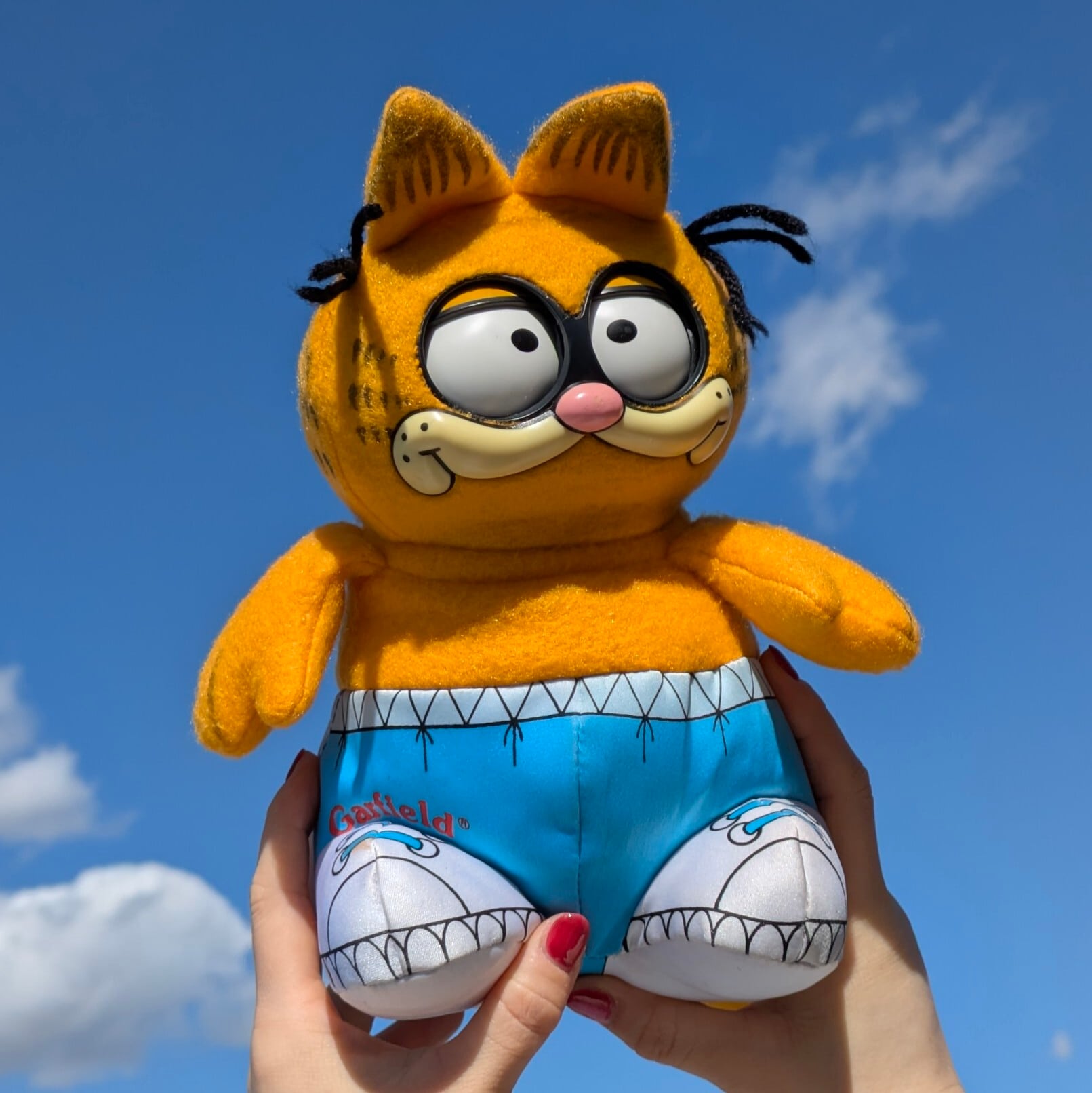 ☆ VINTAGE 1983 ☆【 Garfield ( ガーフィールド ) 】『 Garfield Talking Plush Doll 』トーキングぬいぐるみ プラッシュ plush 1980年代年製 〚アメリカン雑貨 アメトイ〛
