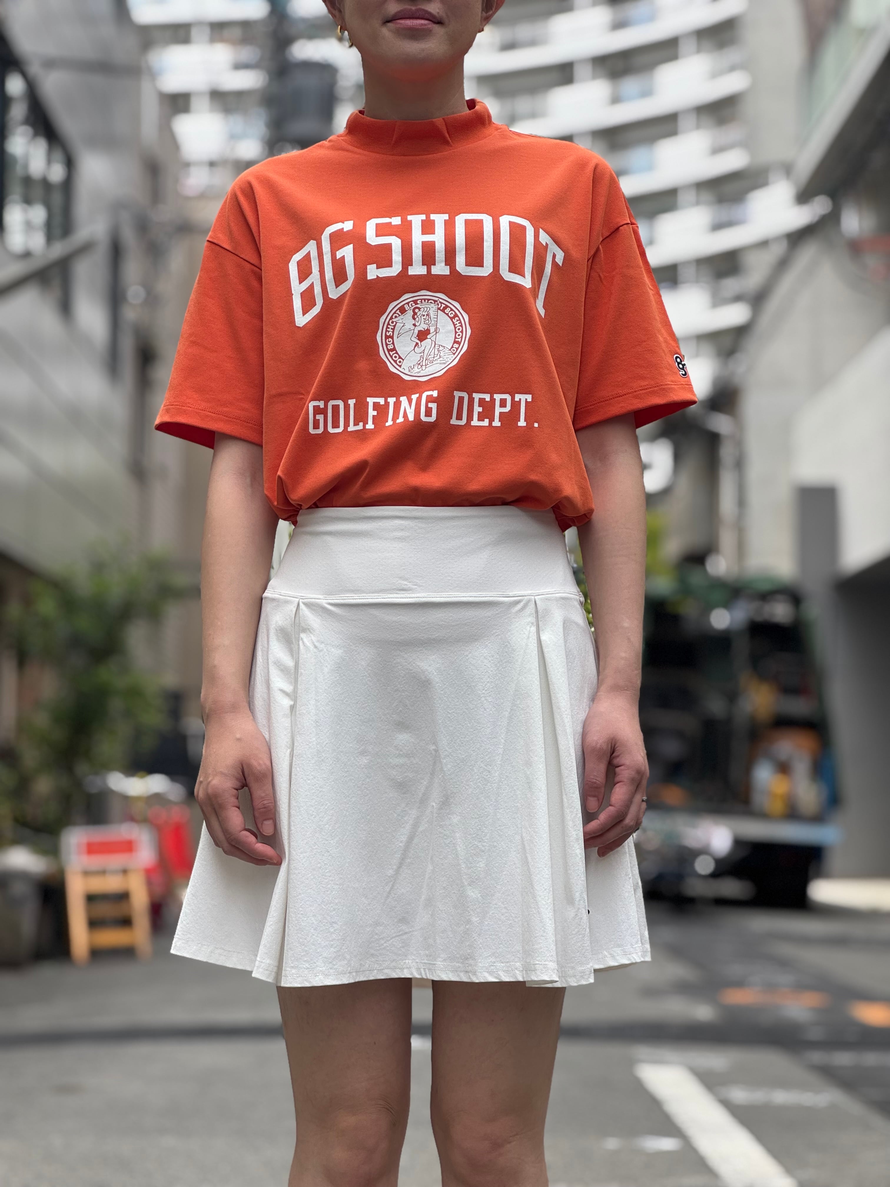 WOMENS】COLLEGE LOGO RELAX MOCK NECK TEE -ORANGE- | 8G SHOOT WEBSTORE