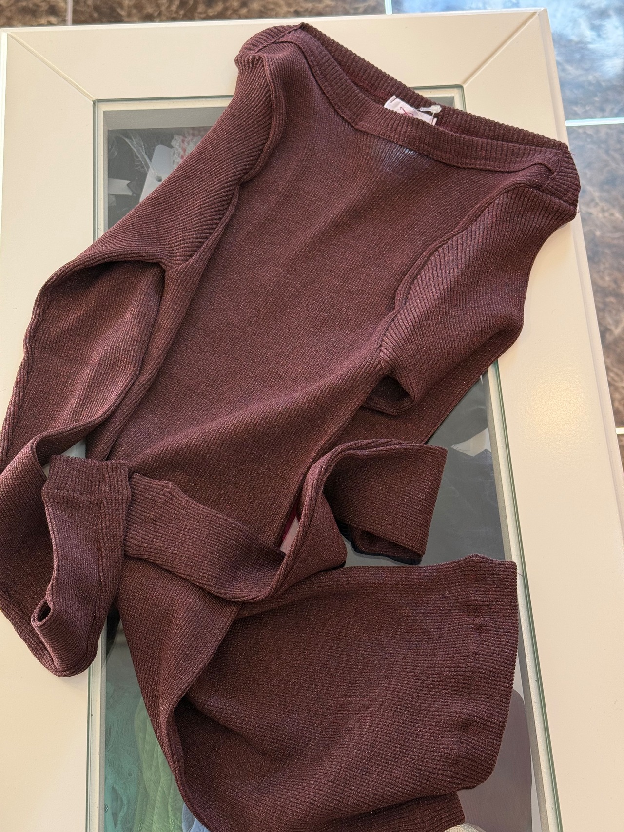 ウールシルクラメ入り トップス CACAO LUREX 3サイズ fraly