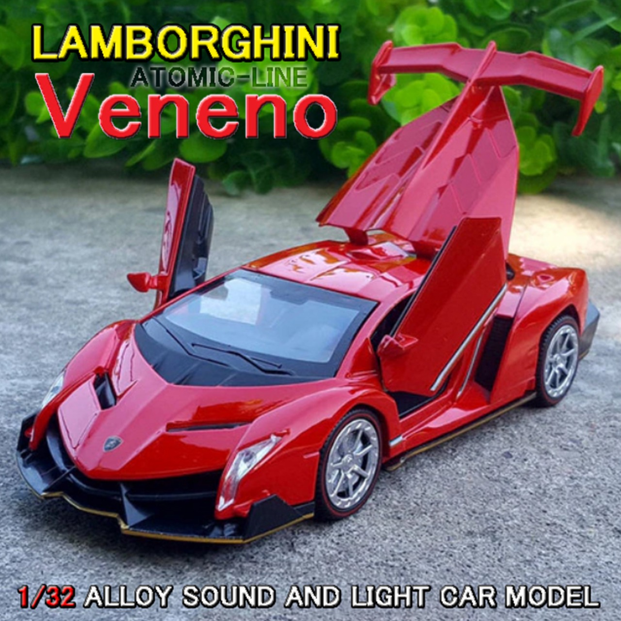 ランボルギーニ Veneno ヴェネーノ 1/32 ミニカー 全3色 ライト点灯 エンジンサウンド 合金モデル 模型 ジオラマ